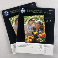 HP Everyday Semi Glossy Photo Paper 50 Sheets Letter 8.5”x11” Lot Of 2 NEW picture