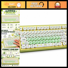 Wireless Mechanical Keyboard - 75% Gasket Design, RGB, Hot-Swappable, Green Keyc picture