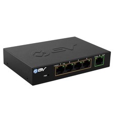 BV-Tech 5 Port Gigabit PoE+ Switch 1000mbps 55W 4 PoE 1 Uplink Black picture
