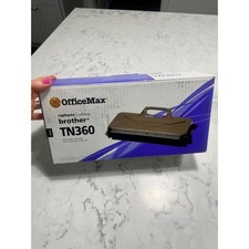 OfficeMax TN360 Black Laser Toner Cartridge Replaces Brother Printer Ink NIB picture