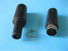10 pcs Standard Mini DIN Plug 3 Pin Male Connector with Plastic Handle New picture