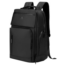 Large Capacity Water Resistant Laptop Backpack, 17 Inch, Business Travel, Black picture