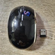 Microsoft Wireless Mobile Mouse 6000 Model 1383 Black W/ USB Dongle TESTED picture