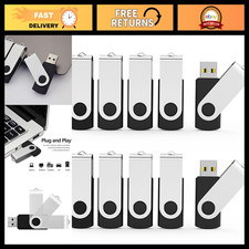 10 Pack 16GB USB 2.0 Flash Drives - Swivel Memory Sticks with LED Indicator picture