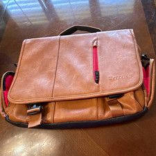 Solo Leather Messenger Shoulder Bag Padded Fits 15