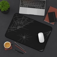 Spiderweb Corners Desk Mat | Halloween Cobweb Mousepad Surface picture
