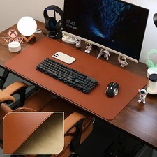 Leather Desk Pad Protector, Large Mouse Pad, Office Desk Mat, Non-Slip PU Leathe picture