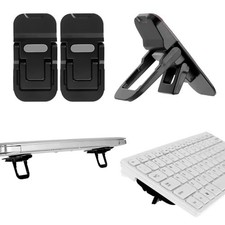 2PCS Portable Keyboard Stand Foldable Riser Dual Angle Adjustable Black picture