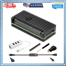 iUniker Aluminum Case Kit for Pi Zero 2 with Pin Header OTG Hub HDMI Switch picture