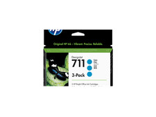 HP 711 3-pack 29-ml Cyan DesignJet Ink Cartridges, CZ134A picture