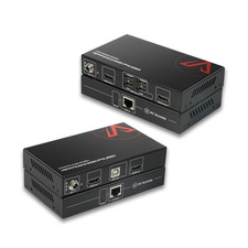 HDMI USB KVM Extender Dual Monitor Over Cat5e, 60m 197ft, Plug and Play picture