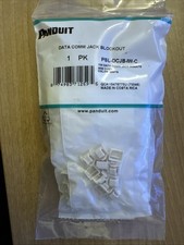 Panduit Data Comm Jack Blockout PSL-DCJB-IW-C 100 White Inserts and 5 Keys NEW picture