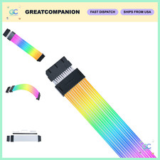 RGB 24-Pin Wireless Motherboard Power Cable with Controller - Custom PC Upgrade picture