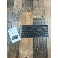 Arteck Ultra-Slim Bluetooth Keyboard Black Stainless Steel Rechargeable Tested picture