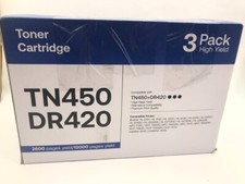 3 pack TN450 Toner DR420 Drum For Brother Intellifax 2840 2940 HL-2280DW Sealed picture