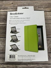 Brookstone iPad 2 Tablet Cover Clip Case Tech Grip Stand Green New picture