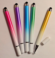 Universal Stylus Pen Dual Tip Precision, Round Tip Ombre Colors for Phone Tablet picture