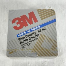 Vintage 10 3M IBM Formatted High Density DS HD 3.5 inch Diskettes New Sealed picture