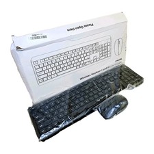 BLACK - TAYDERLY MK258 WIRELESS KEYBOARD & MOUSE COMBO, 2.4G SILENT picture