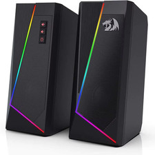GS520 RGB Desktop Speakers, 2.0 Channel PC Stereo Speaker with 6 Colorful LED Mo picture