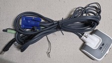IOGEAR USB 2 port KVM Switch VGA W/bulit-in Cables Model GCS632U picture