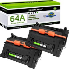 greencycle 2 Pack 64A Compatible Toner Cartridge For HP LaserJet picture