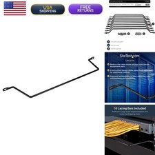 StarTech 10-Pack Lacing Bar 4in Offset 19in Rack Steel CMLB104 picture