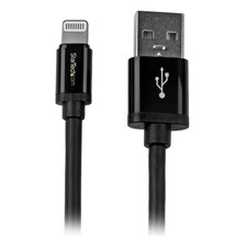 StarTech 6ft Long Black Apple 8pin Lightning Connector to USB Cable USBLT2MB picture