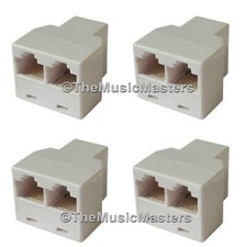 4X CAT5 Network Cable Cord Wire SPLITTER Splice RJ-45 Extension Connector VWLTW picture