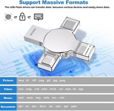 4in1 USB Flash Drive 256GB Type C Memory Photo Stick for Phone Android picture