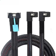PCIe Gen5 MCIO 8X to 2x Mini SAS SFF-8087 Right Angle Server Cable 0.5m/1m picture