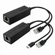 2 PCS Gigabit Active PoE To USB C Splitter 5V 2.4A 1000Mbps Adapter picture