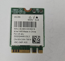 OEM Dell Alienware 17 R4 Killer 1435 WiFi Card REV A02 0VCXN 00VCXN CN-00VCXN US picture