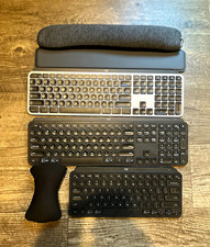 (x3) Logitech Wireless Standard Keyboard w/ Detachable Wrist Rest, Black/Gray picture