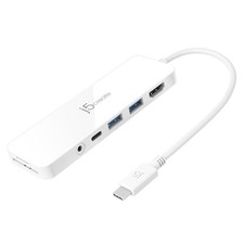 j5create JCD373 USB-C Mini Hub USB 4K HDMI 3.1 5Gbps microSD & SD Card Reader, picture