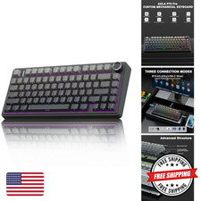 AULA F75 Pro Mechanical Keyboard F75 Pro-Black Plastic Rechargeable LED picture