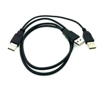 USB 2.0 A Male To 2 Dual USB Male Y Splitter Hub Power Cord Adapter Cable Fast picture
