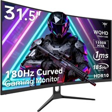 31.5” 185Hz Curved Gaming Monitor with G-Sync & HDR10 - Immersive Experience picture
