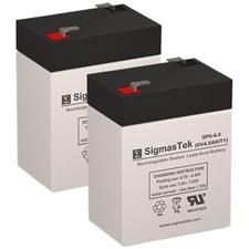 SigmasTek 6V 4.5Ah F2 SLA Rechargeable Battery Replacement Set of 2 for APC RBC1 picture