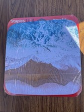 Staples Mouse Pad Pictorial Multicolor Non-Skid Rubber 8.27x8.27 ST63262 New picture