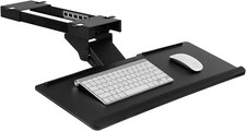 Ergonomic under-desk keyboard tray adjustable keyboard drawer slides tilting picture