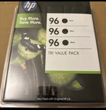 3 pack OEM HP 96 Black Ink Cartridge Lot Combo Three Genuine EXP 2012 picture
