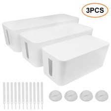 Cables Management Storage Box Set 3 Size Power Strips Cable Socket Organizer Box picture