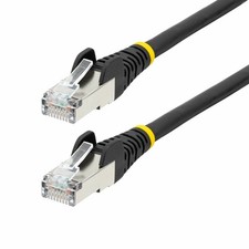 StarTech NLBK-100F-6A-PATCH 100ft Black CAT6a Ethernet Cable, Snagless RJ45 picture