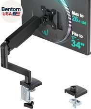 Single Monitor Mount, Gas Spring Monitor Arm for 17-34 Inch Screens, Adjustable picture