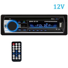 1 DIN Car Stereo Player Digital Bluetooth MP3 FM Radio Audio USB AUX In-Dash picture