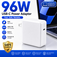 96W USB-C Power Adapter Charger for MacBook Pro 16 15 14 Air PD Fast Charging picture