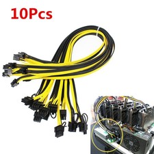 10pcs/lot 20cm 6 Pin to 8Pin (6+2Pin) PCI-E PCIE Cable Mining Adapter 18AWG Cord picture