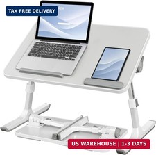SONGMICS Laptop Bed Desk, Adjustable Lap Desk for Bed with 6 Heights picture
