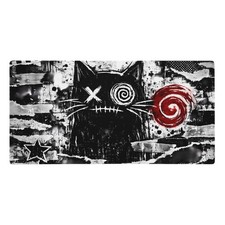 Grunge Punk Cat Gothic Emo Gaming Mouse Pad XL Extended Desk Mat Non-Slip picture